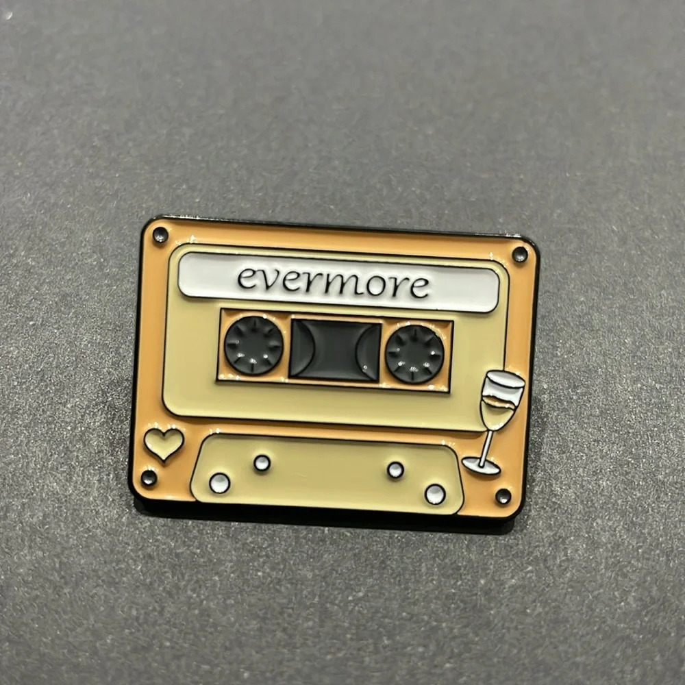 Taylor Swift Evermore Cassette Metal Enamel Pin